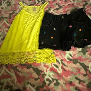 Black Shorts and Tank Top size 10 Justice